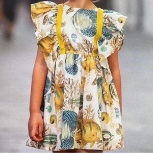 COCOTE SEA PRINT DRESS. SPANISH COUTURE.